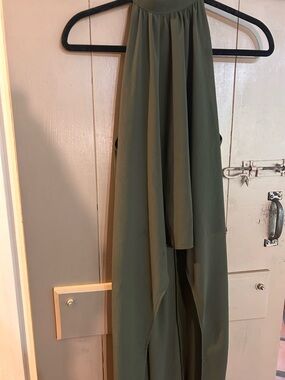 Olive Green High Low Blouse